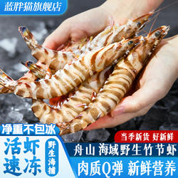 舟山竹节虾斑节虾鲜活海鲜水产超特大基围虾速冻海虾九节虾黑虎虾