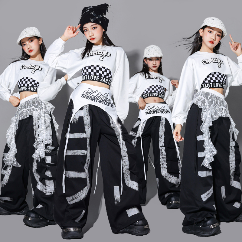 女童jaz爵士舞表演服装孩