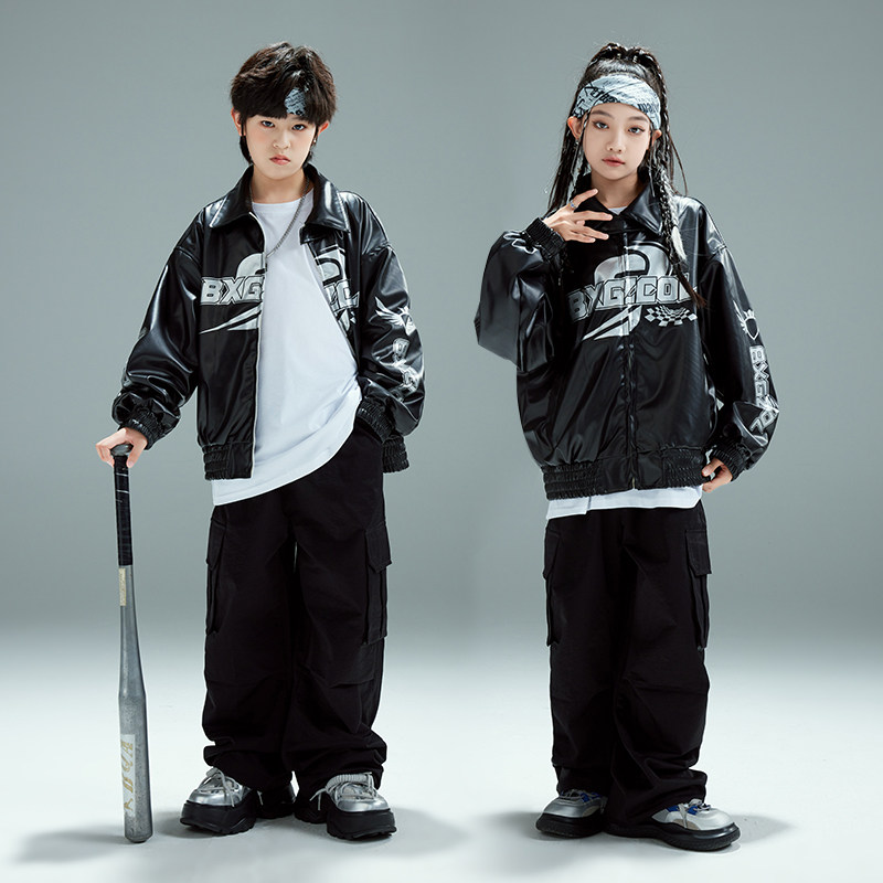 街舞儿童潮服hiphop演出服皮衣外套嘻哈男童套装童装少儿爵士走秀,童装/婴儿装/亲子装,儿童演出服,淘宝优惠券,粉丝福利购,淘宝优惠卷