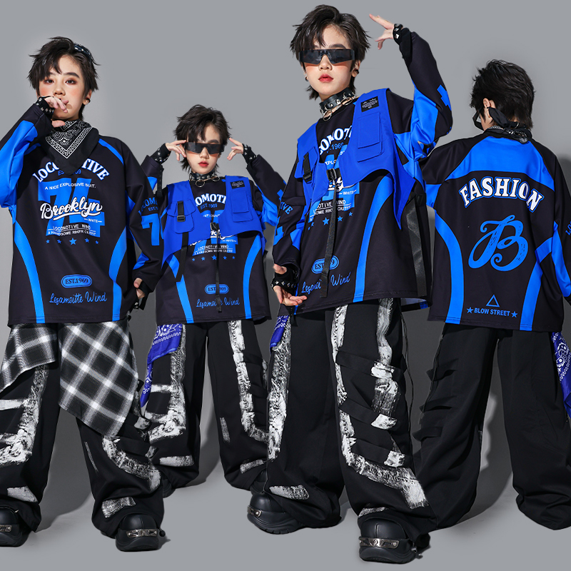 儿童hipo街舞演出服男嘻哈