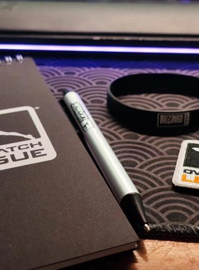 守望先锋er标配OW联赛笔记本/签字笔/联赛手环/OWL黑色布袋