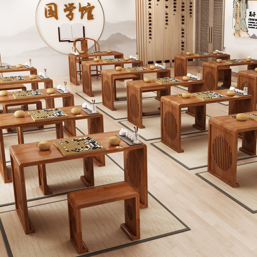 仿古书法桌子专用桌中式书画毛笔练字桌培训班国学桌茶艺桌围棋桌