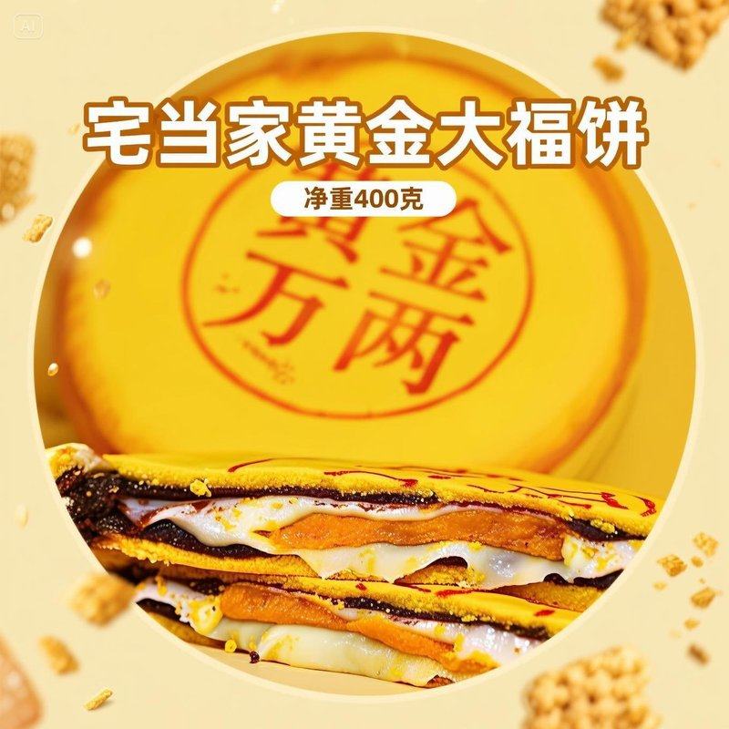 黄金万两中秋月饼中秋咸蛋福饼月饼肉松芋泥泥雪媚娘麻薯糕点拉丝
