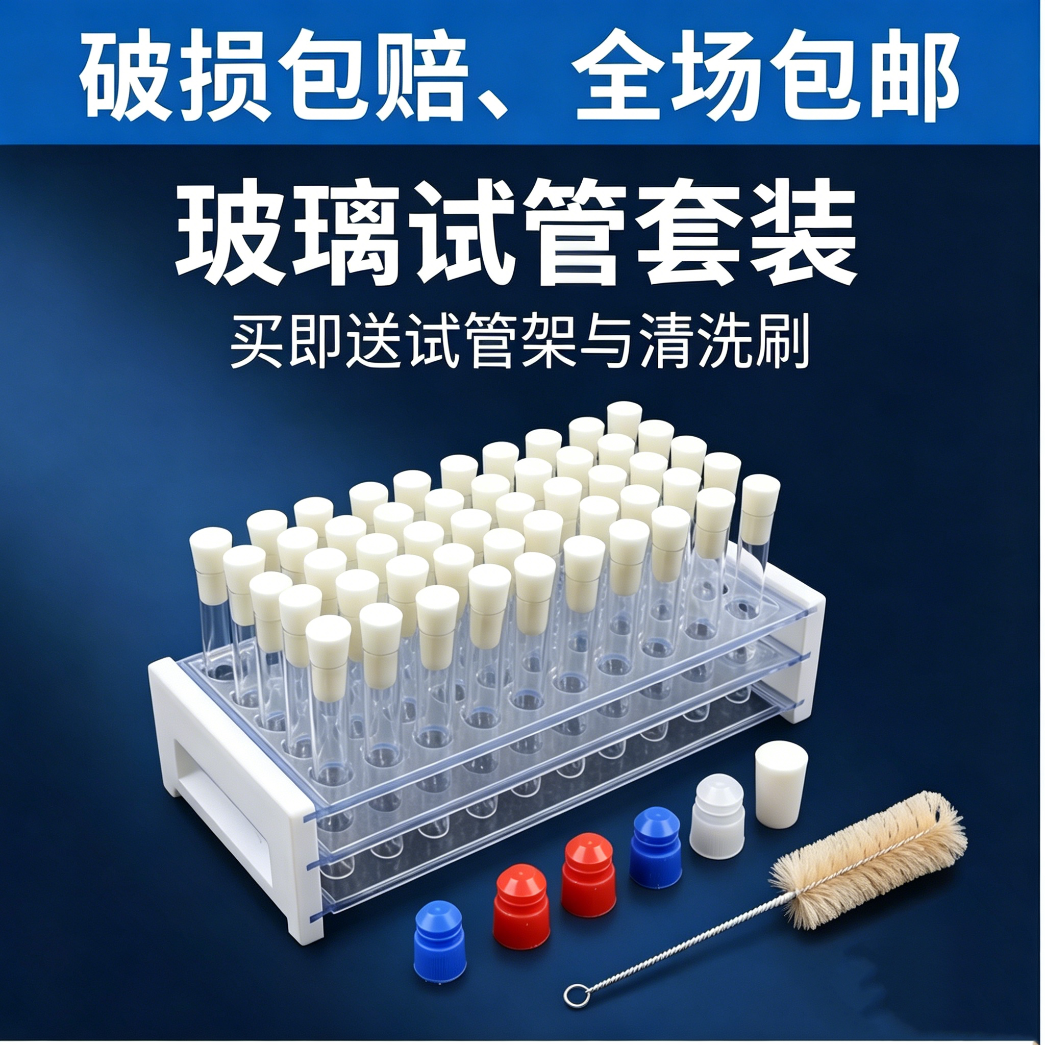 实验室低硼硅玻璃试管套装
