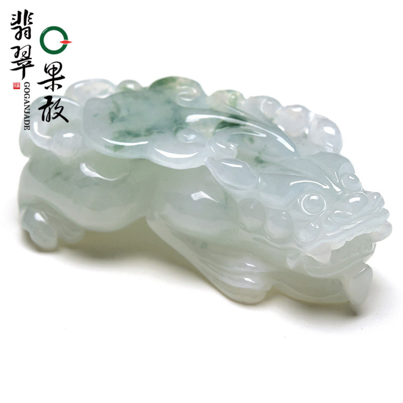 st5644果敢翡翠 飘花翡翠貔貅吊坠玉貔貅挂件玉石貔貅玉坠