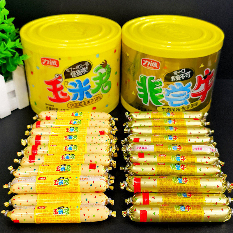 力诚鳕鱼肠三文鱼棒玉米君非常牛散装即食香肠儿童宝宝零食多口味