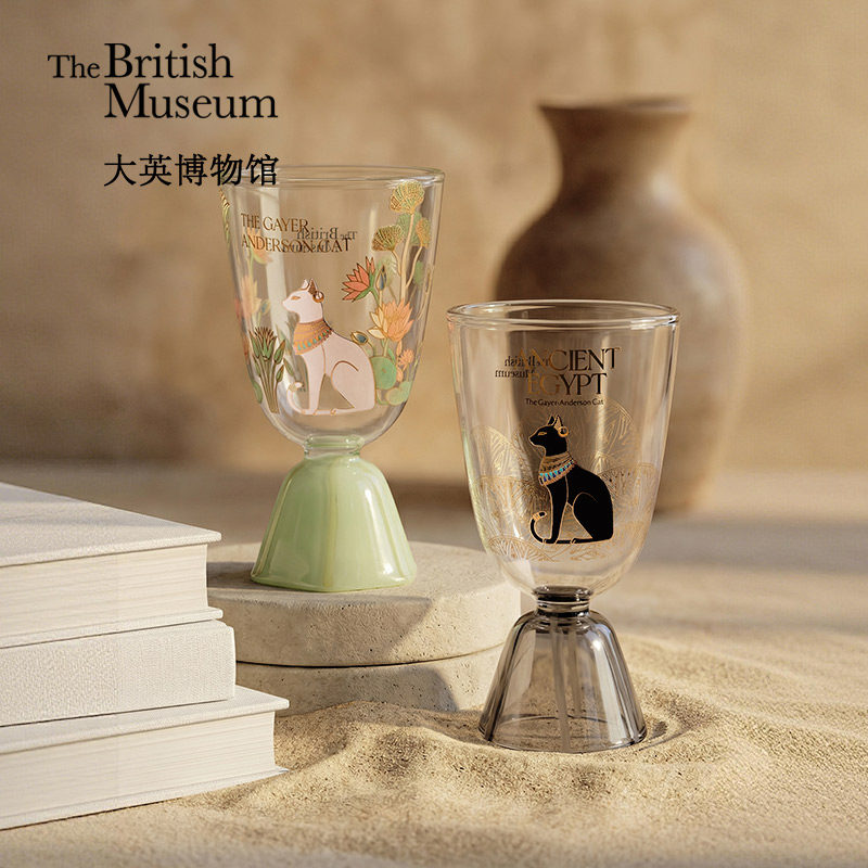 大英博物馆安德森猫系列玻璃杯