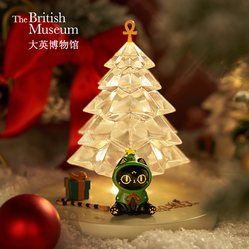 大英博物馆安德森猫和她的朋友萌猫圣诞树发发树氛围灯圣诞节礼物