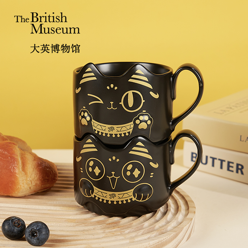大英博物馆萌猫异形叠叠马克杯