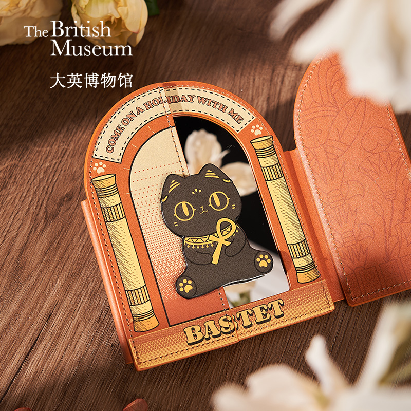 大英博物馆安德森猫和她的朋友们系列巴斯特的假期开门磁吸化妆镜