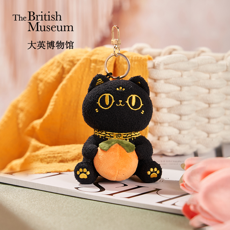 大英博物馆安德森猫和她的朋友们系列柿柿如意毛绒钥匙扣挂件