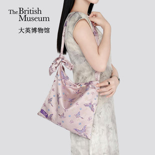 大英博物馆博物志系列新中式国风蝴蝶印花女士休闲单肩包