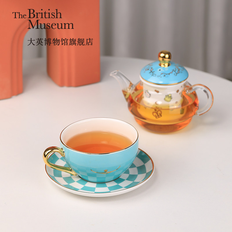 大英博物馆爱丽丝一杯一壶下午茶陶瓷茶具礼盒结婚女生生日礼物