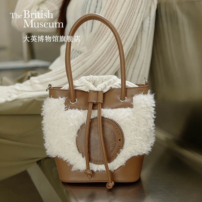 大英博物馆安德森猫斜挎水桶包