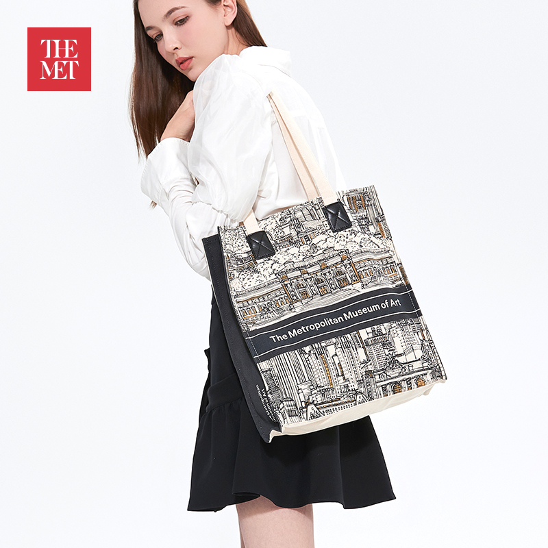 大都会艺术博物馆建筑帆布包