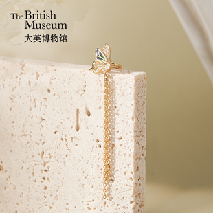 大英博物馆叠彩蝶韵系列精致耳骨夹流苏耳夹饰品送女生生日礼物