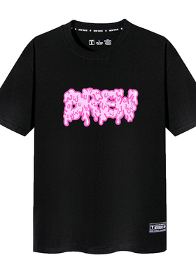 正品Drew VMEOW house贾斯汀比伯同款笑脸溶解融化冰淇淋短袖T恤