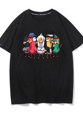 Steam狼人杀游戏周边鹅鸭杀同款T恤男女短袖半袖打底衫衣服