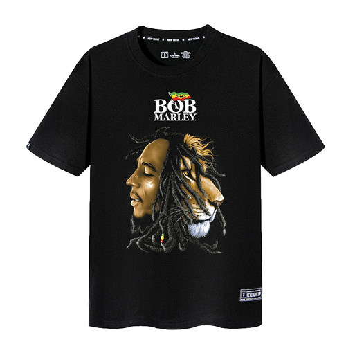 Bob Marley 鲍勃马利雷鬼黑色短袖T恤T-SHIRT摇滚教父打底衫衣服