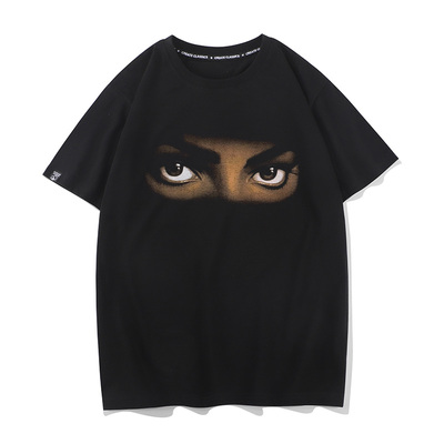 致敬Michael Jackson迈克尔杰克逊人像短袖复古男女高街T恤潮