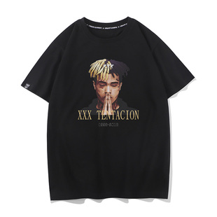 xxxtentacion短袖t恤男款夏季潮流潮牌宽松大码纯棉嘻哈男生