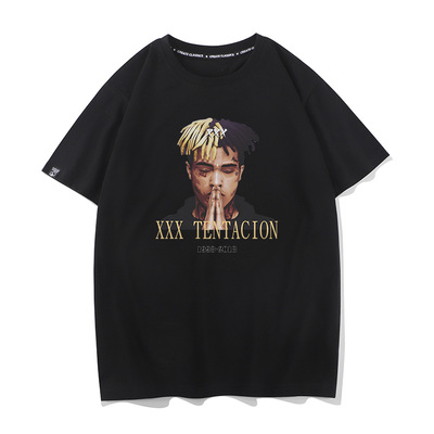 xxxtentacion短袖t恤男款夏季潮流潮牌宽松大码纯棉嘻哈男生