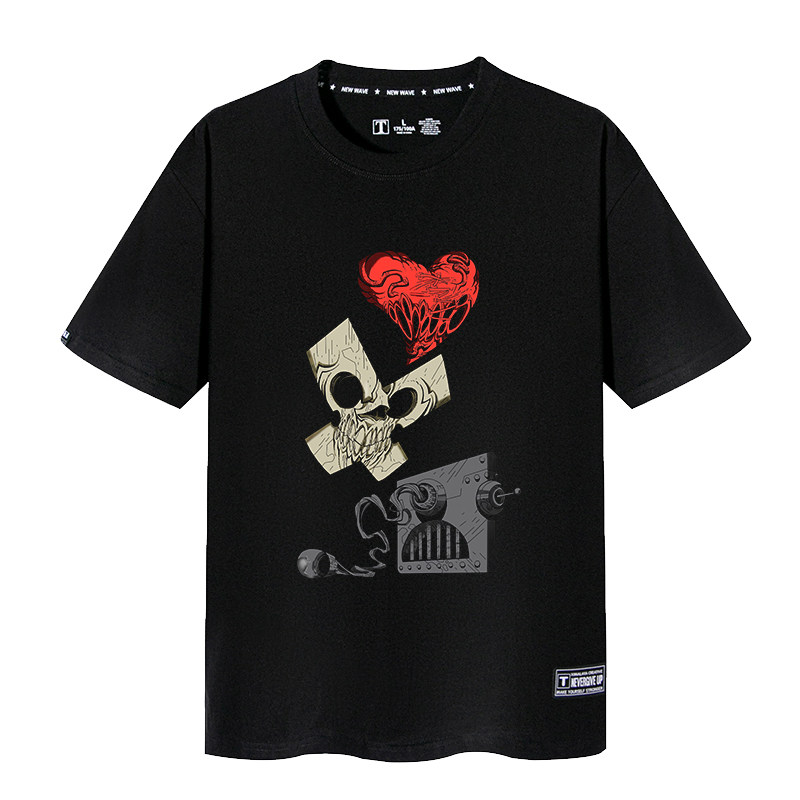 爱死亡和机器人周边短袖T恤爱死机与齐马蓝美剧联名tee体恤打底衫