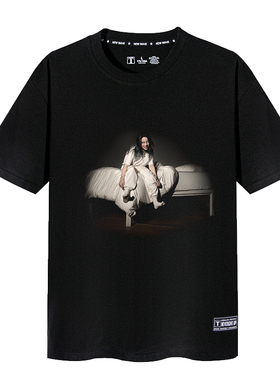 欧美碧梨t恤嘻哈oversize高街复古人像街头短袖男打底衫数码直喷