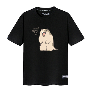 网红土拨鼠尖叫啊~~ 短袖T恤男卡通可爱夏季半袖国朝少年潮牌打底