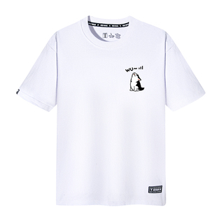 哈士奇狗狗狼嚎二哈图案短袖T恤男2022新款情侣装打底衫半袖体恤