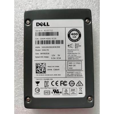 Dell/戴尔 400G 2.5 SAS SSD 12GB 硬盘 0YT53C 0C06VX带测报