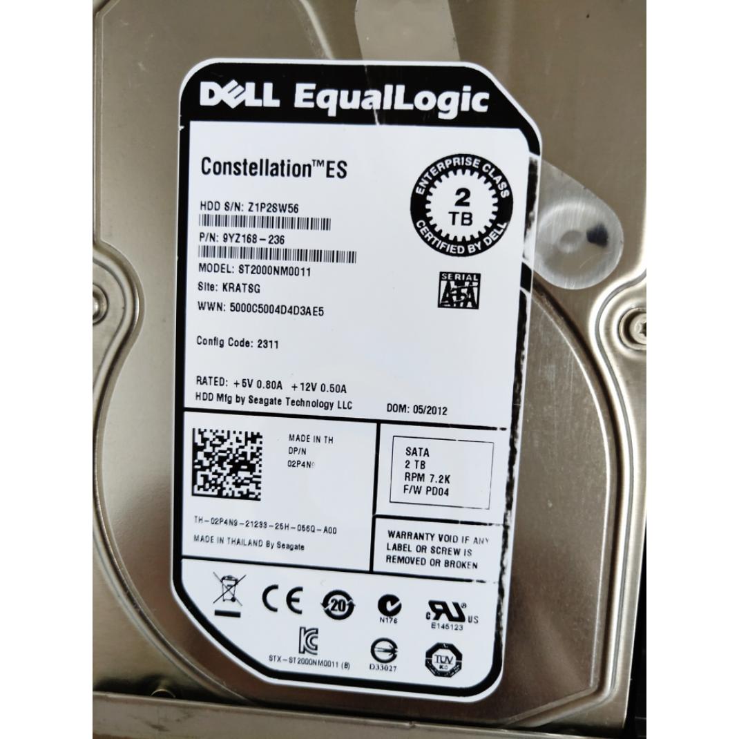 DELL PS4100 PS6000 EQ 2TB SATA 02P4N9 ST2000NM0011存储硬盘