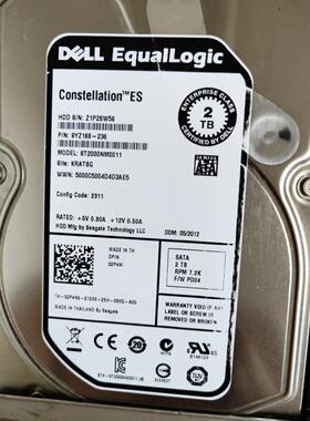 DELL PS4100 PS6000 EQ 2TB SATA 02P4N9 ST2000NM0011存储硬盘