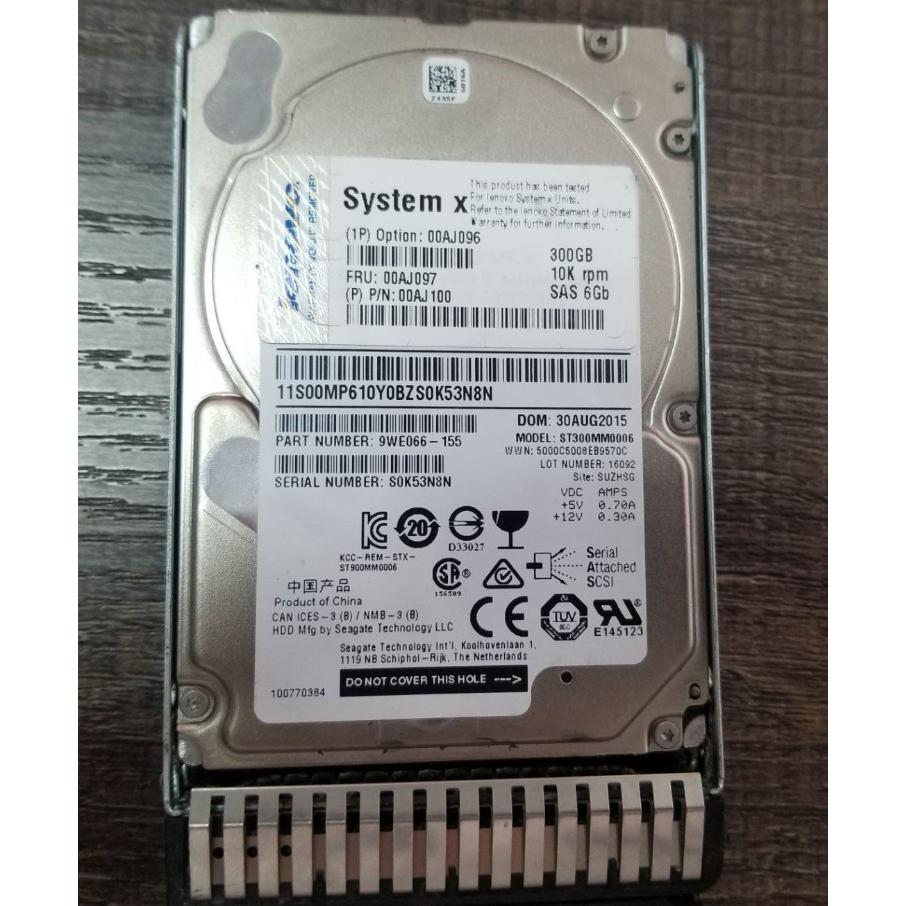 IBM System x x3550 x3650 x3500 M5 硬盘 00AJ096 00AJ097 300G