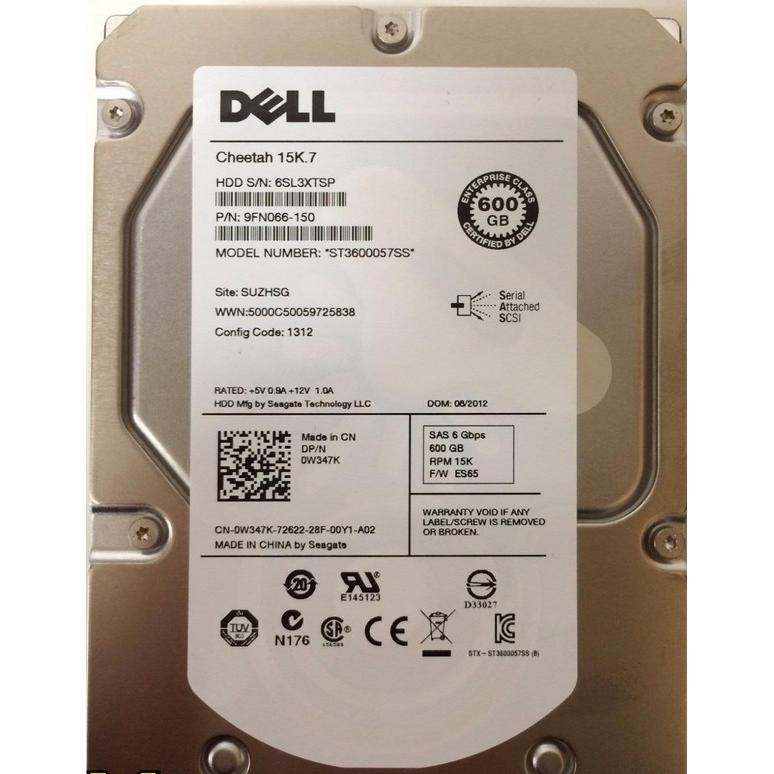 Dell/ 600G 15K 6G SAS 0W347K 9FN066-150 ST3600057SS硬盘