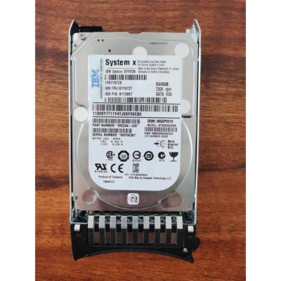IBM 81Y9727 81Y9726 81Y3857服务器硬盘 500GB SATA 7.2K 2.5寸