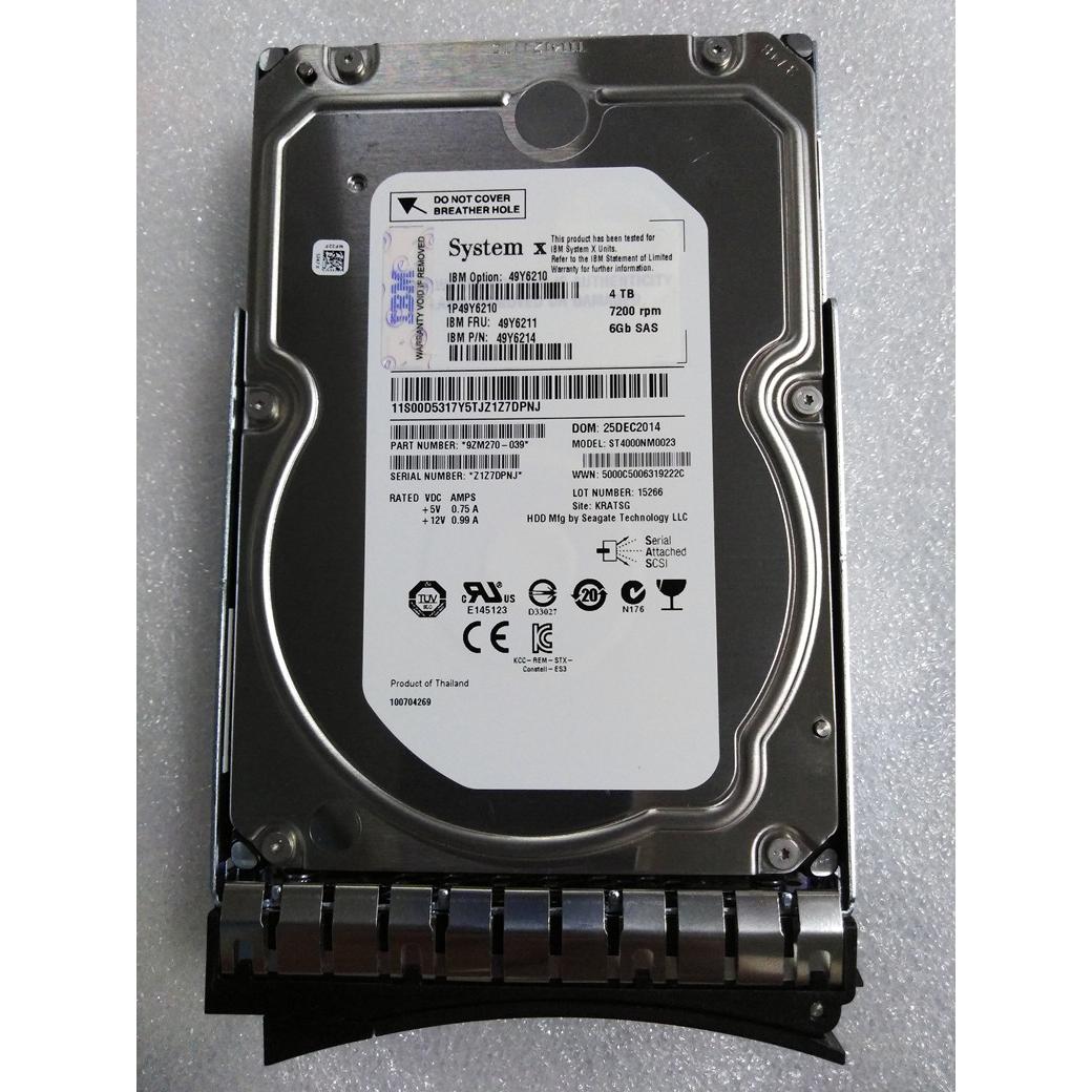 IBM 联想 49Y6212 49Y6211 49Y6215 4T SAS 3.5 X3650 M5 M4硬盘