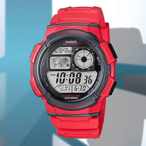 CASIO卡西欧手表AE-1000W-4A运动腕表多功能防水学生电子表