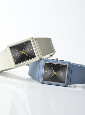 CASIO卡西欧手表星空蓝方形休闲石英小黑表防水腕表MQ-38UC-4A