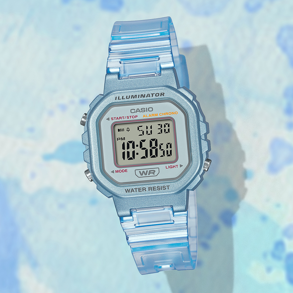 卡西欧(CASIO)小方块女表时尚户外运动男士学生手表LA-20WHS-2A
