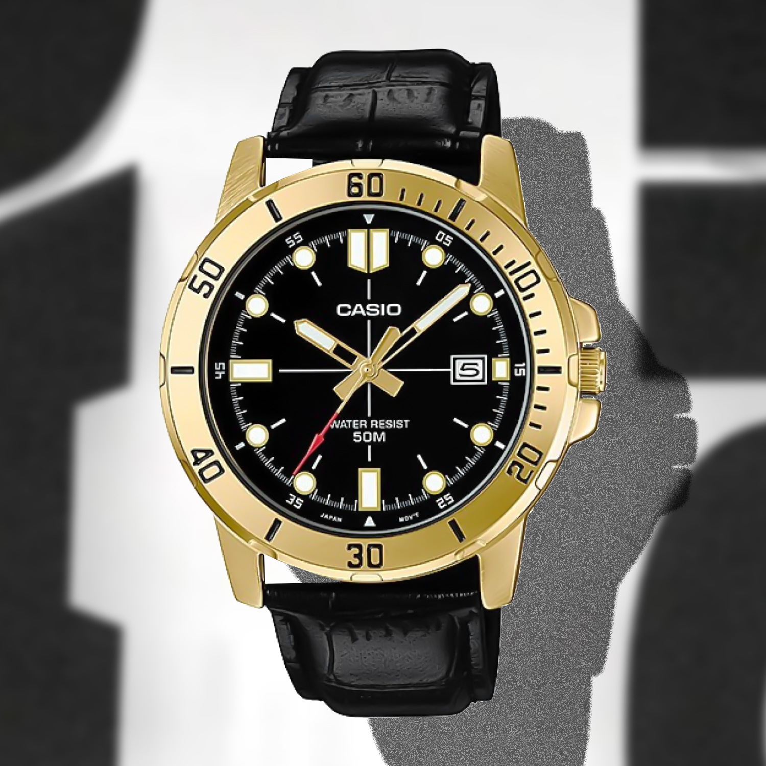 卡西欧手表CASIO MTP-VD01GL-1E 经典商务夜光海洋之心水鬼石英表