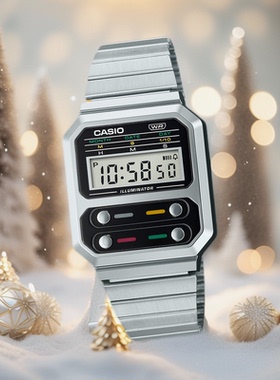 CASIO卡西欧 电子街机PAC-MAN联名款手表 【吃豆人】A100WEPC-1B