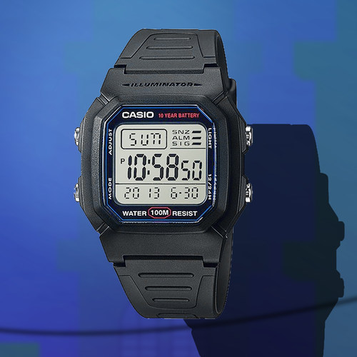 【十年电力】卡西欧复古电子表潮流液晶数显防水手表W-800H-1A