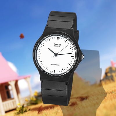 卡西欧手表CASIO男女学生考试mq24小黑表防水石英小圆表MQ-24-7E