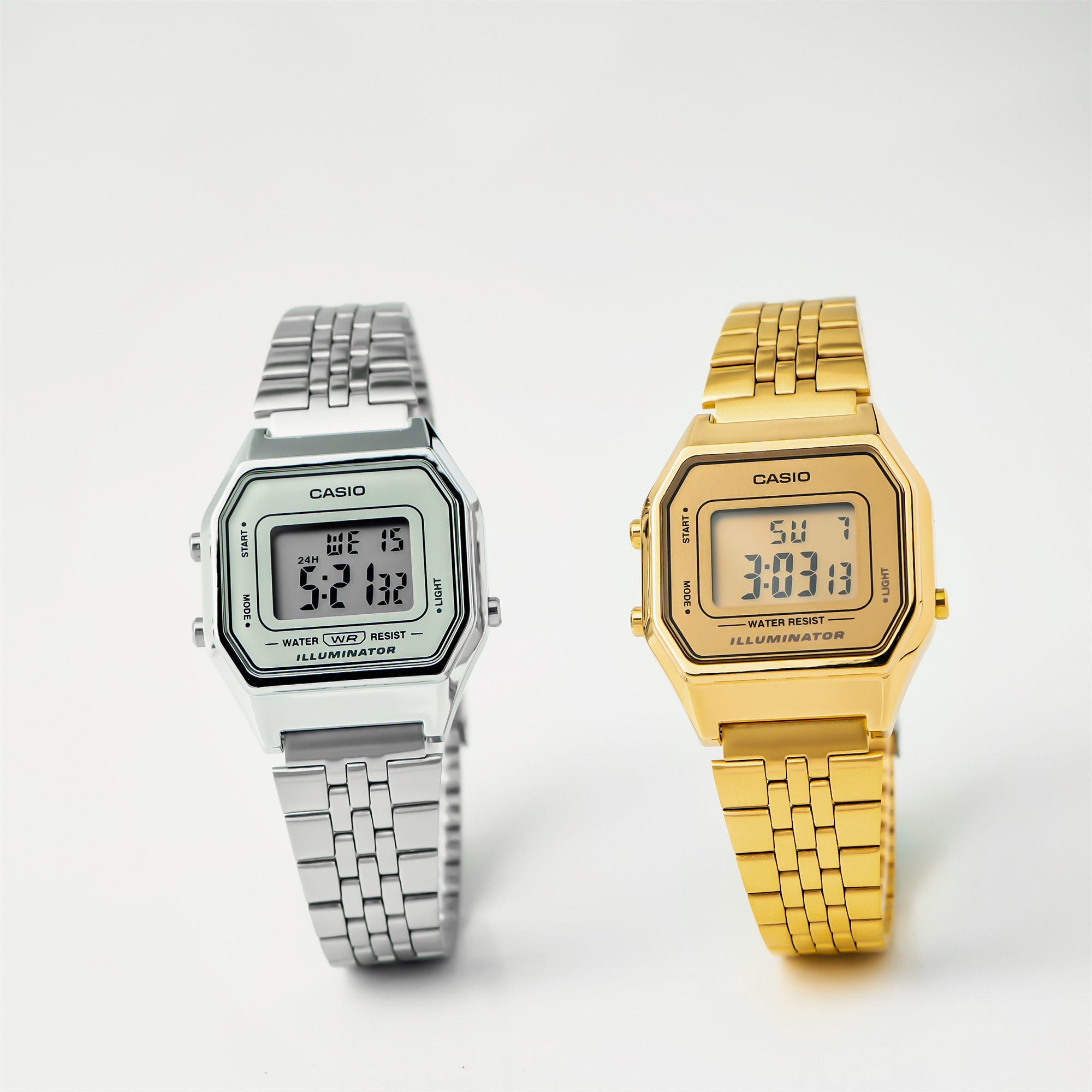 小方块情侣手表卡西欧复古简约