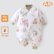 婴儿连体衣秋冬装 40g薄夹棉男女宝宝棉服爬爬服新生儿哈衣保暖