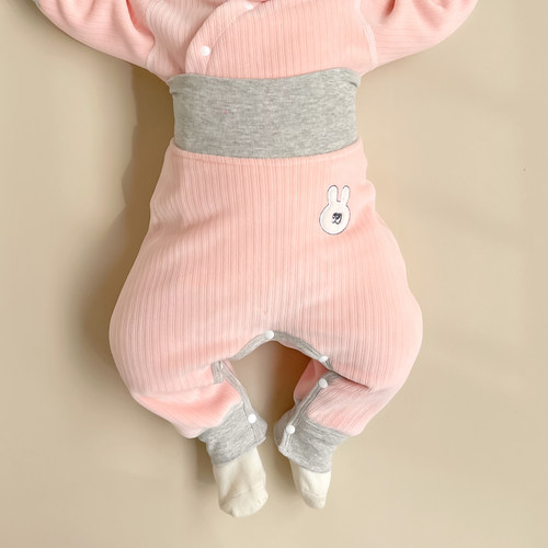 婴儿长裤加绒尿布裤高腰大PP裤