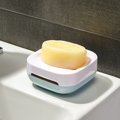 百十来·方双层沥水肥皂盒创意卫生间沥水香皂架防水肥皂架置物架