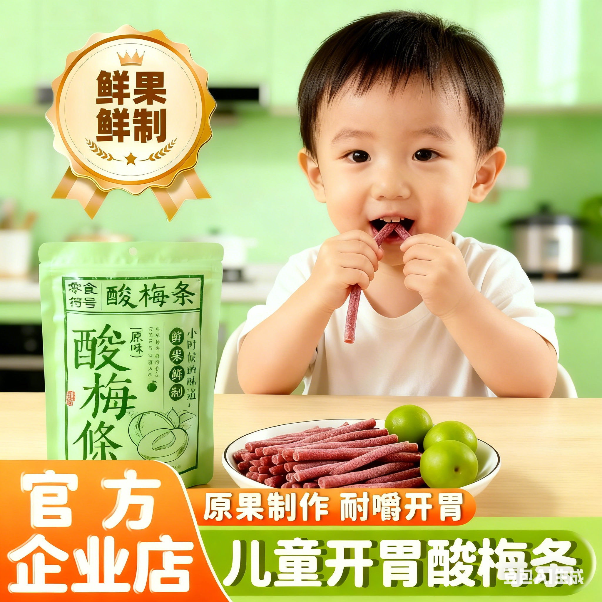 儿童酸梅条青梅条酸甜零食陈皮味原味即食开胃休闲解馋露营办公室