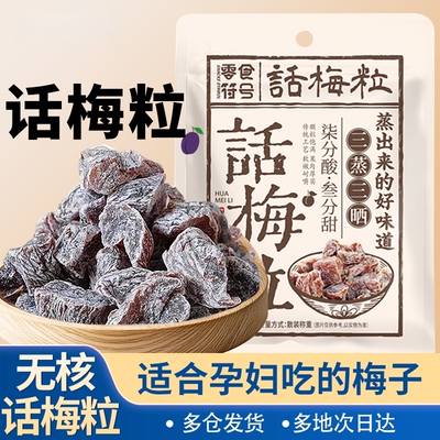 话梅粒酸梅无核大颗粒话梅袋装孕妇酸零食李干袋装蜜饯办公果干